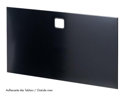 USM Haller Panel With Cable Cut-Out 75 x 35 cm|Graphite black RAL 9011|Top centre