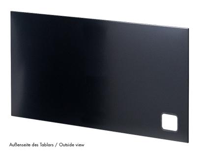 USM Haller Panel With Cable Cut-Out 75 x 35 cm|Graphite black RAL 9011|Bottom left