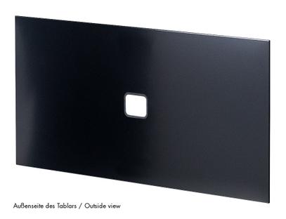 USM Haller Panel With Cable Cut-Out 75 x 35 cm|Graphite black RAL 9011|Centre centre