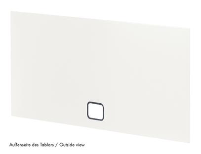 USM Haller Panel With Cable Cut-Out 35 x 35 cm|Pure white RAL 9010|Bottom centre