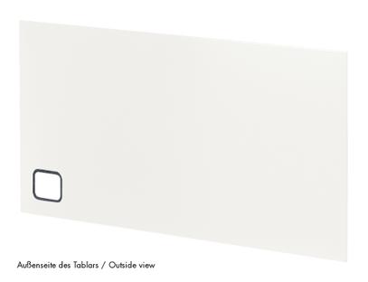 USM Haller Panel With Cable Cut-Out 75 x 35 cm|Pure white RAL 9010|Bottom right