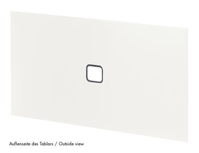 USM Haller Panel With Cable Cut-Out 35 x 35 cm|Pure white RAL 9010|Centre centre