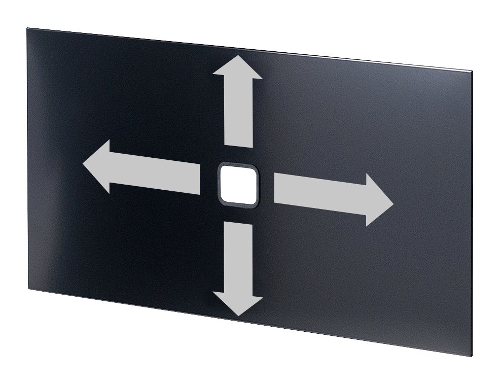 USM Haller Panel With Cable Cut-Out, 75 x 35 cm, Pure white