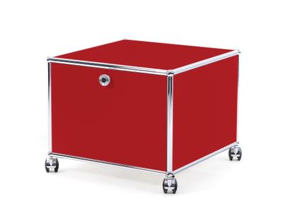 USM Haller Printer Container 50 cm|USM ruby red|With castors