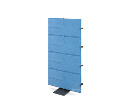 USM Privacy Panels Acoustic Wall Extension With corner connector (for 90° angle)|1,44 m (4 elements)|Blue