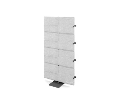 USM Privacy Panels Acoustic Wall Extension With corner connector (for 90° angle)|1,44 m (4 elements)|Light grey