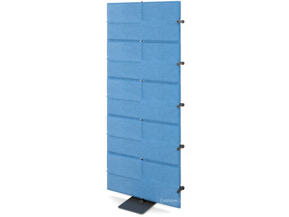 USM Privacy Panels Acoustic Wall Extension With corner connector (for 90° angle)|1,79 m (5 elements)|Blue