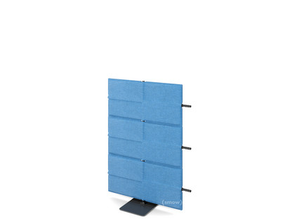 USM Privacy Panels Acoustic Wall Extension With panel connector (for straight walls)|1,09 m (3 elements)|Blue
