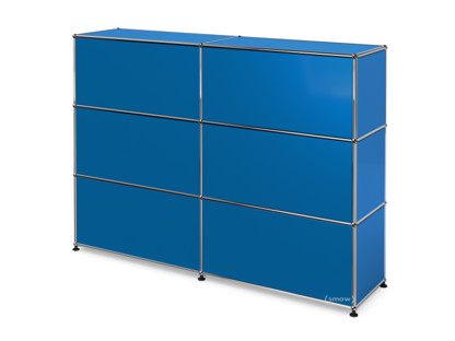 USM Haller Counter Type 1 Gentian blue RAL 5010|150 cm (2 elements)|35 cm