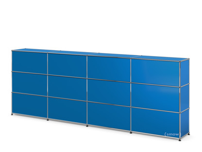 USM Haller Counter Type 1 Gentian blue RAL 5010|300 cm (4 elements)|35 cm