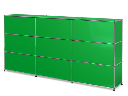 USM Haller Counter Type 1 USM green|225 cm (3 elements)|35 cm