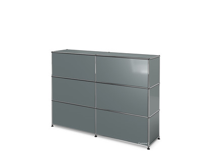 USM Haller Counter Type 1 Mid grey RAL 7005|150 cm (2 elements)|35 cm