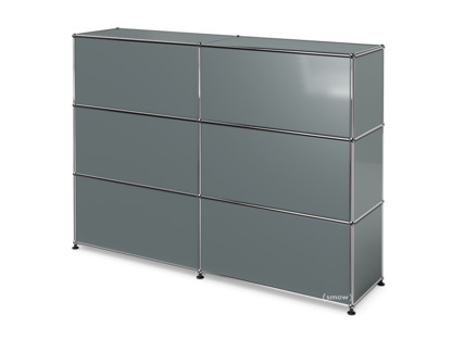 USM Haller Counter Type 1 Mid grey RAL 7005|150 cm (2 elements)|50 cm