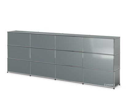 USM Haller Counter Type 1 Mid grey RAL 7005|300 cm (4 elements)|35 cm