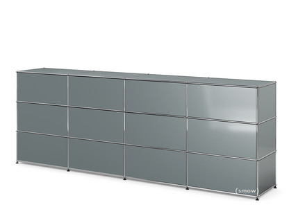 USM Haller Counter Type 1 Mid grey RAL 7005|300 cm (4 elements)|50 cm