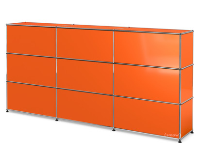 USM Haller Counter Type 1 Pure orange RAL 2004|225 cm (3 elements)|35 cm