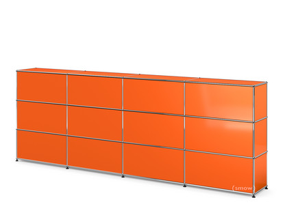 USM Haller Counter Type 1 Pure orange RAL 2004|300 cm (4 elements)|35 cm