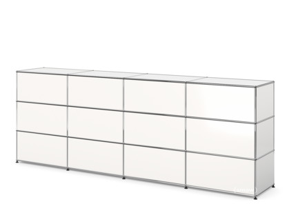USM Haller Counter Type 1 Pure white RAL 9010|300 cm (4 elements)|50 cm