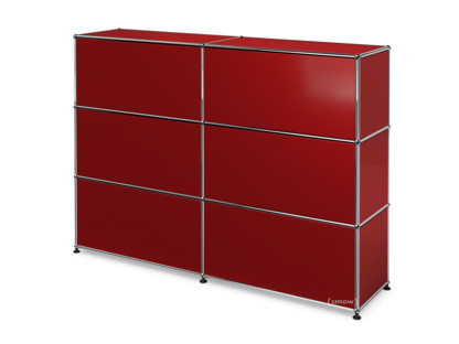 USM Haller Counter Type 1 USM ruby red|150 cm (2 elements)|35 cm