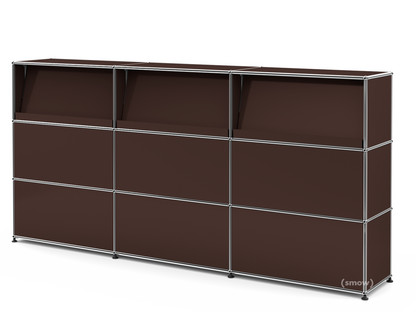 USM Haller Counter Type 2 (with Angled Shelves) USM brown|225 cm (3 elements)|35 cm