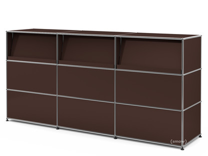 USM Haller Counter Type 2 (with Angled Shelves) USM brown|225 cm (3 elements)|50 cm