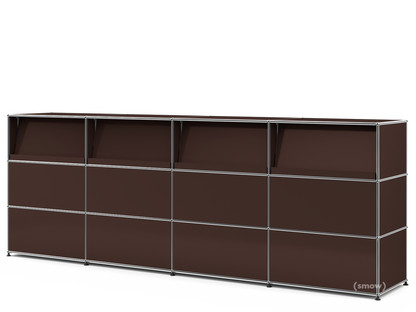 USM Haller Counter Type 2 (with Angled Shelves) USM brown|300 cm (4 elements)|50 cm