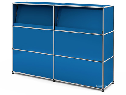 USM Haller Counter Type 2 (with Angled Shelves) Gentian blue RAL 5010|150 cm (2 elements)|35 cm