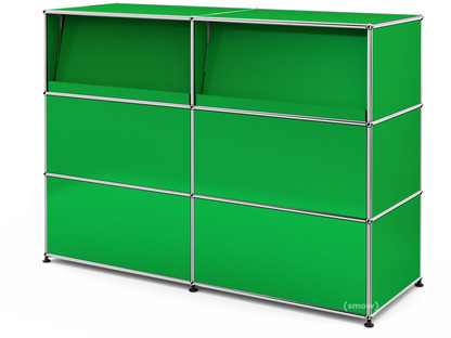 USM Haller Counter Type 2 (with Angled Shelves) USM green|150 cm (2 elements)|50 cm