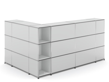 USM Haller Counter Type 4 USM matte silver|Corner open