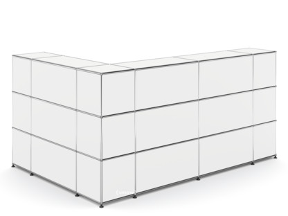 USM Haller Counter Type 4 Pure white RAL 9010|Corner closed