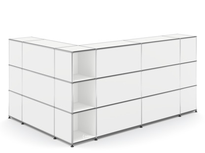 USM Haller Counter Type 4 Pure white RAL 9010|Corner open