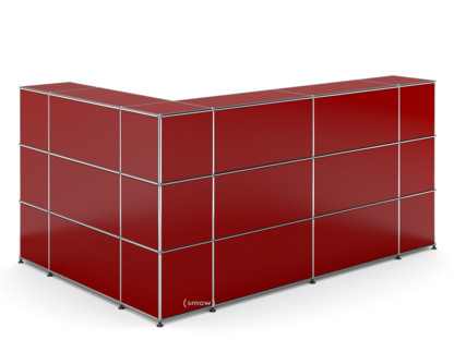 USM Haller Counter Type 4 USM ruby red|Corner closed