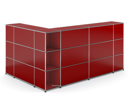 USM Haller Counter Type 4 USM ruby red|Corner open