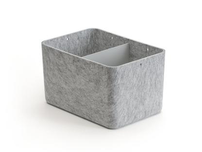 USM Inos Box W 22,3 x H 19 cm|Light grey|Partition 1