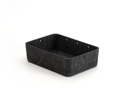 USM Inos Box W 22,3 x H 9,5 cm|Anthracite |Without partitions