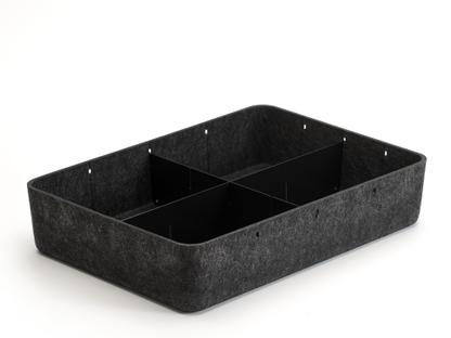 USM Inos Box W 45,3 x H 9,5 cm|Anthracite |Partition 3