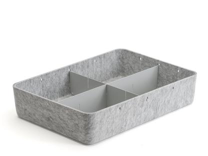 USM Inos Box W 45,3 x H 9,5 cm|Light grey|Partition 3