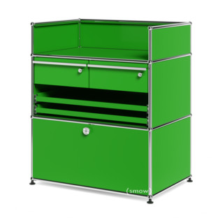 USM Haller Surgery Sideboard USM green|All compartments with a lock