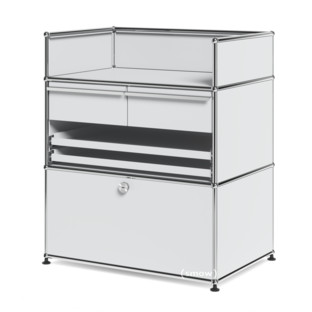 USM Haller Surgery Sideboard USM matte silver|No locks