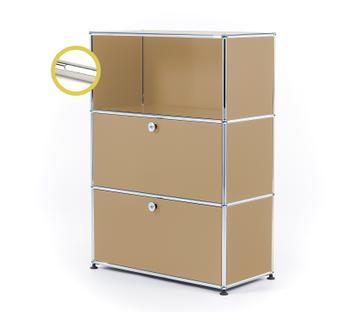 USM Haller E Highboard M with Compartment Lighting USM beige|Cool white
