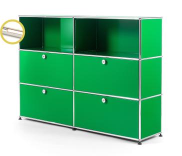 USM Haller E Highboard L with Compartment Lighting USM green|Warm white