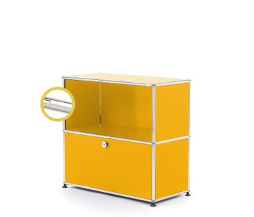 USM Haller E Sideboard M with Compartment Lighting Golden yellow RAL 1004|Cool white