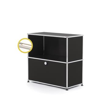 USM Haller E Sideboard M with Compartment Lighting Graphite black RAL 9011|Warm white
