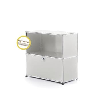 USM Haller E Sideboard M with Compartment Lighting Light grey RAL 7035|Warm white