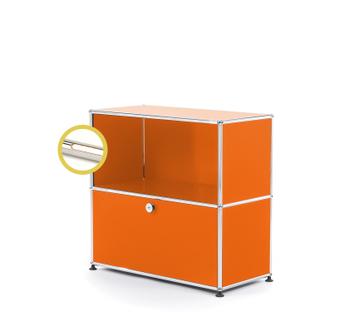 USM Haller E Sideboard M with Compartment Lighting Pure orange RAL 2004|Warm white