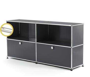 USM Haller E Sideboard L with Compartment Lighting Anthracite RAL 7016|Cool white