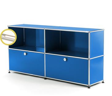 USM Haller E Sideboard L with Compartment Lighting Gentian blue RAL 5010|Warm white