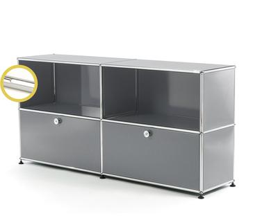 USM Haller E Sideboard L with Compartment Lighting Mid grey RAL 7005|Cool white