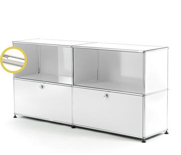 USM Haller E Sideboard L with Compartment Lighting Pure white RAL 9010|Cool white