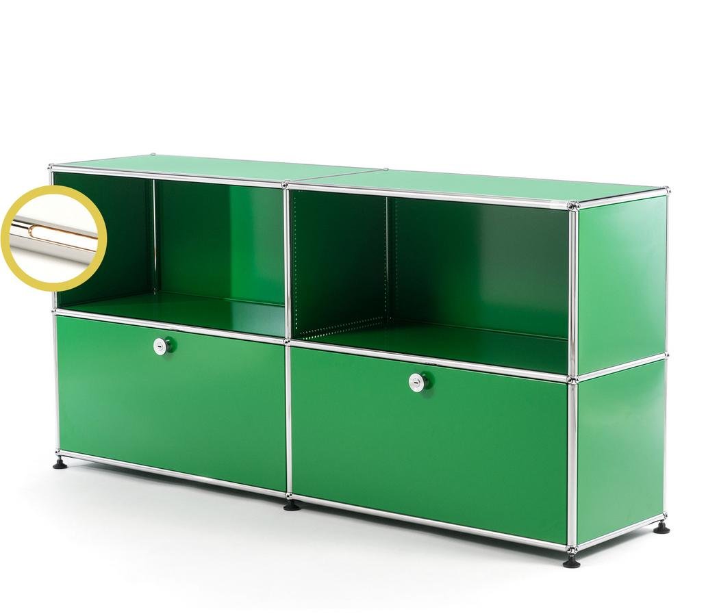 Usm Haller E Sideboard L With Compartment Lighting Green Warm White Usm Haller E Sideboard L With Compartment Lighting Green Warm White